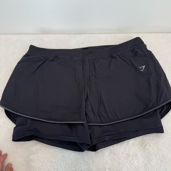 Gymshark Speed 2 in 1 Shorts Training Running Black Women’s  XXL - Picture 2 of 8